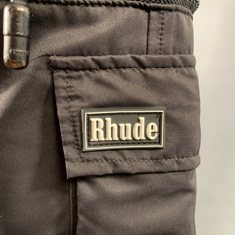 Pantalon cargo décontracté RHUDE taille XS en polyester noir