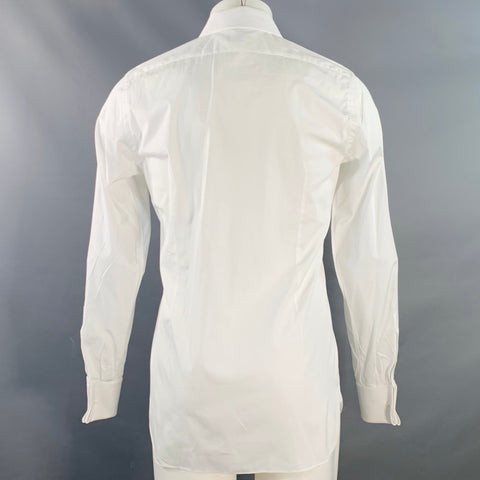 TOM FORD Size S White Cotton French Cuff Long Sleeve Shirt