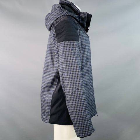 KJUS Size M Formula SE Black Grey Navy Plaid Polyamide Blend Ski Jacket