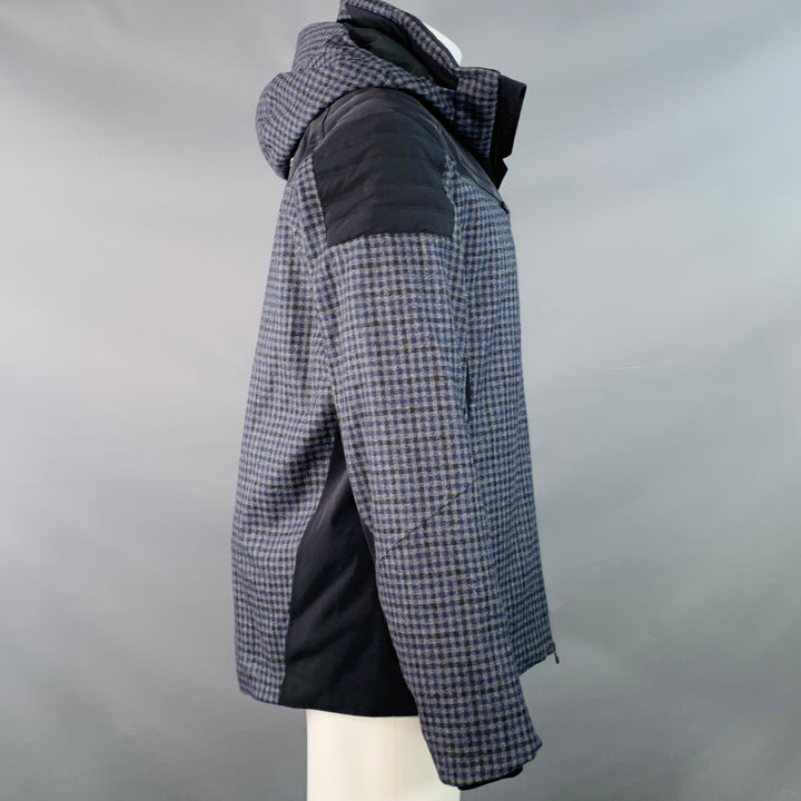 KJUS Size M Formula SE Black Grey Navy Plaid Polyamide Blend Ski Jacket