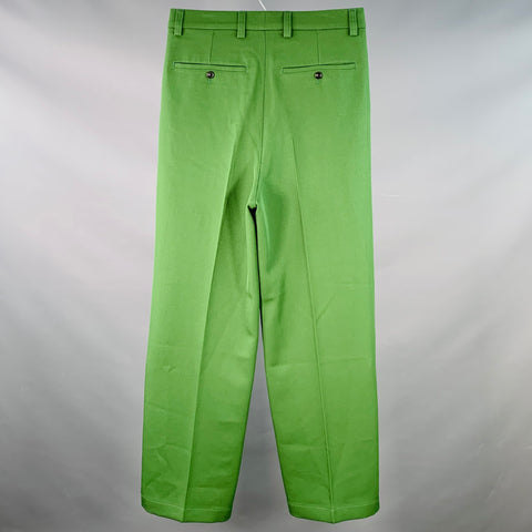AMI by ALEXANDRE MATTIUSSI Size 8 Green Virgin Wool Twill Flat Front Dress Pants