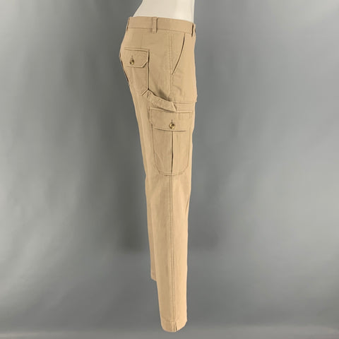 DOLCE & GABBANA Size 4 Khaki Cotton Elastane Cargo Casual Pants
