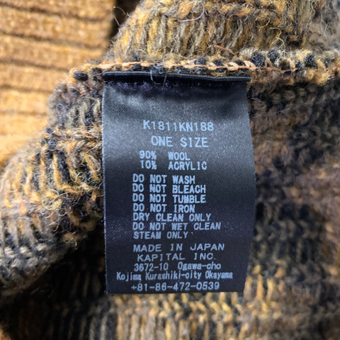 KAPITAL Size L Leopard  Print Wool Acryllic Vest