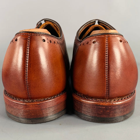 ALLEN EDMONDS Size 9.5 -Fairfax- Brown Perforated Leather Lace-Up Shoes