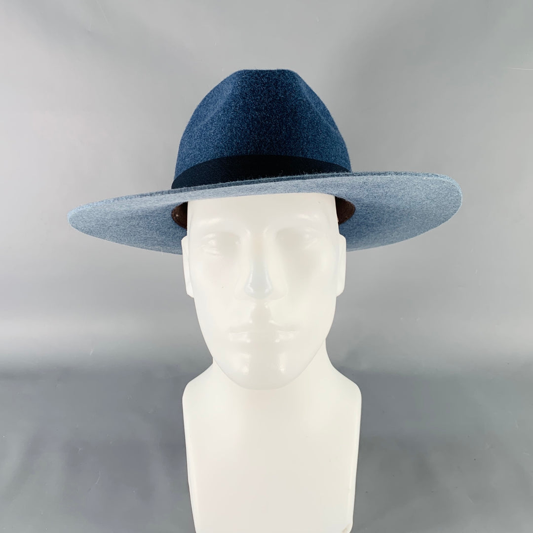 GOORIN BROTHERS Size L Blue Ombre Wool Felt Fedora Hat