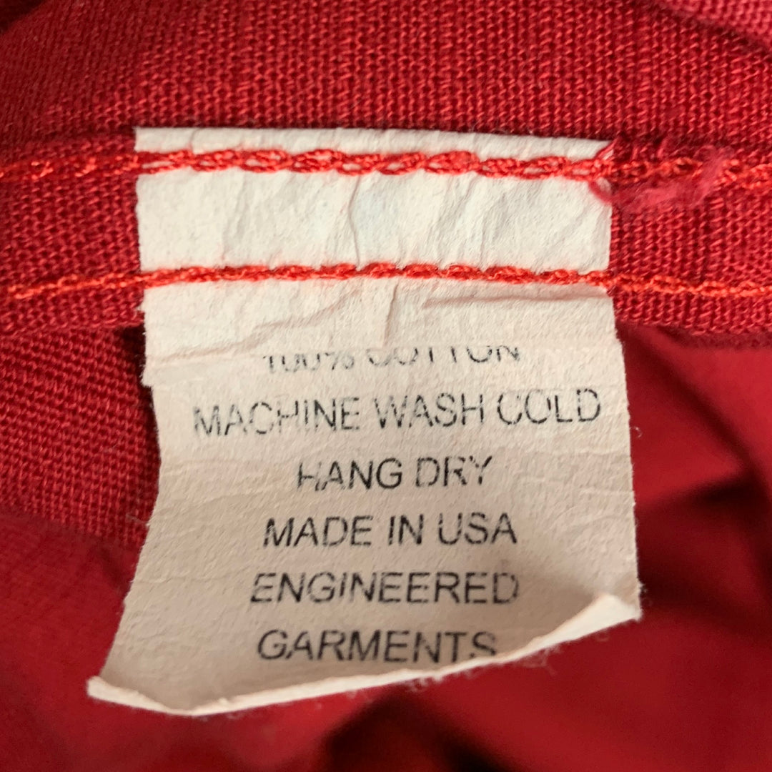 ENGINEERED GARMENTS Size M Red Cotton Shirt Jacket