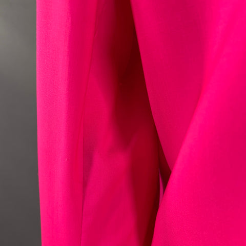 MSGM Taille S Veste blazer en laine rose fluo à revers cranté et à bouton unique