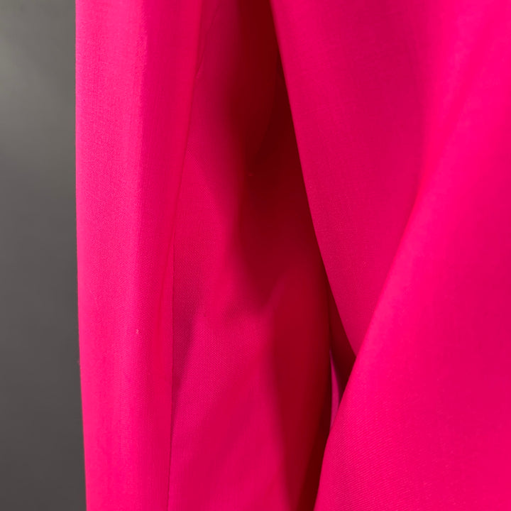 MSGM Size S Hot Pink Wool Peak Lapel Single Button Jacket Blazer