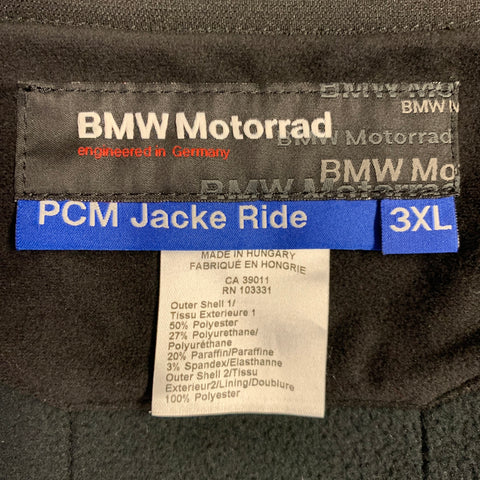 BMW Size 3XL Black Polyester Blend Quilted Zip Pockets Jacket