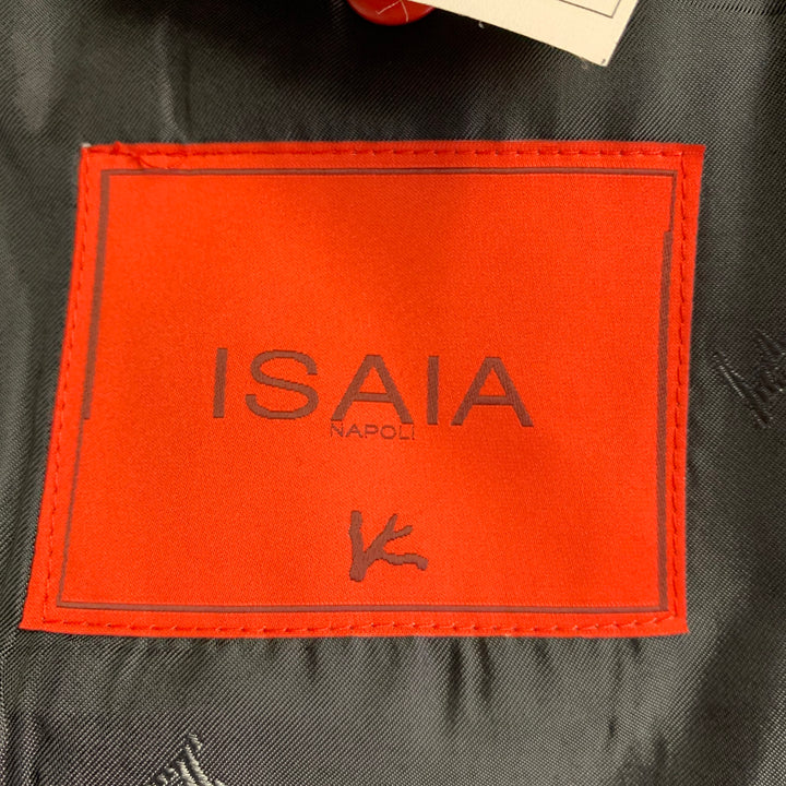 ISAIA Size 42 Regular Grey Wool Twill Notch Lapel Suit