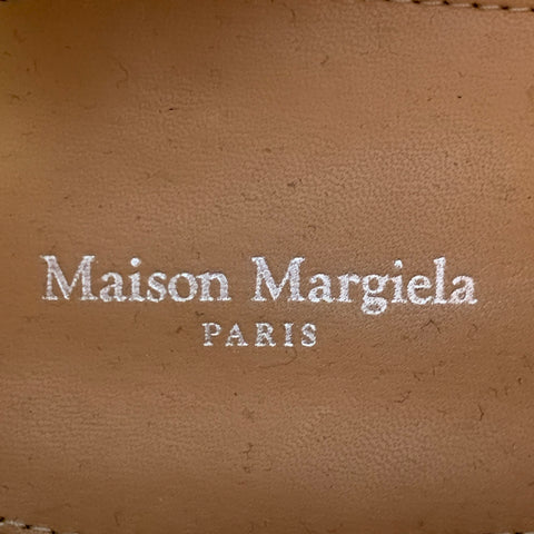 MAISON MARGIELA Size 10 Burgundy Leather Tabi Lug Sole Lace-up Derby Shoes