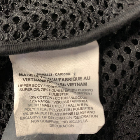 NIKE Size M Black Mesh Cotton Blend See Through T shirt