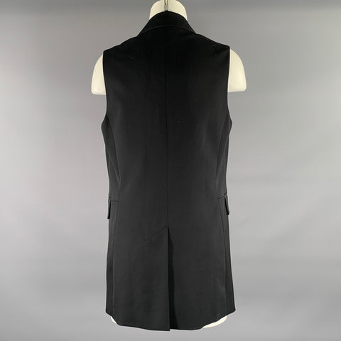 RAG & BONE Size 8 Black Wool Blend Double Breasted Vest
