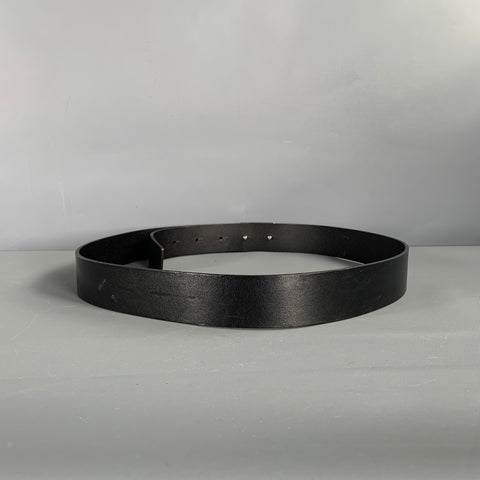 J.LINDEBERG Size 34 Black Silver Leather Belt