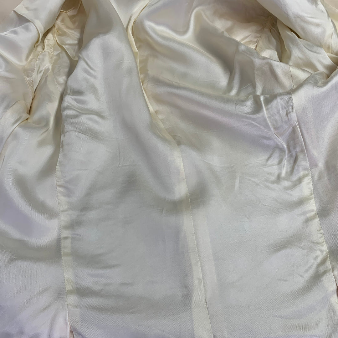 ALEXANDER MCQUEEN Size 40 Beige Wool Single Breasted Sport Coat