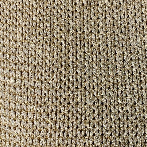 RALPH LAUREN Size L Gold Metallic Knit Belted Cardigan
