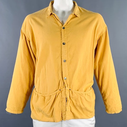 TENDER CO. Size L Yellow Cotton Buttoned Jacket