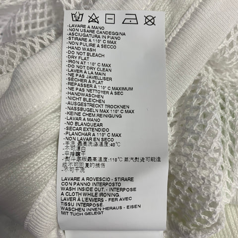 MAISON MARGIELA Size L White Cotton Fringe Tank Casual Top