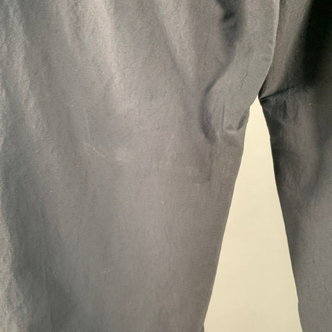 GOLDWIN Size L Navy Twill Nylon Blend Drawstring Casual Pants