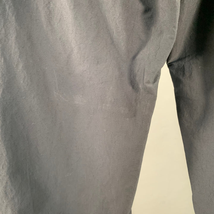 GOLDWIN Size L Navy Twill Nylon Blend Drawstring Casual Pants