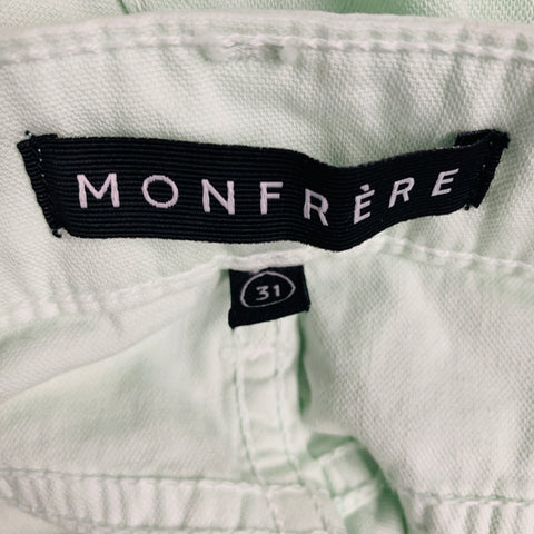 MONFRERE Size 31 Mint Green Cotton Blend Slim Cut Casual Pants