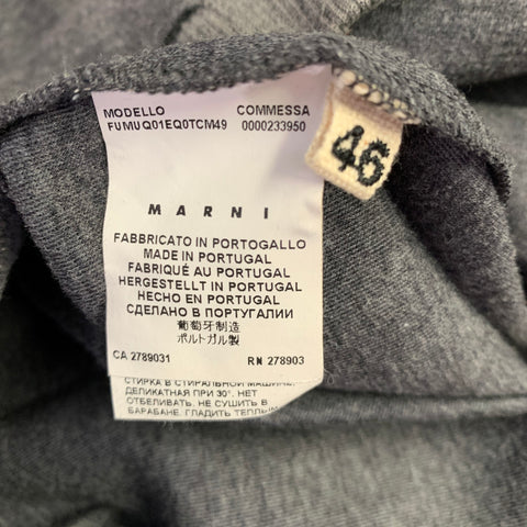 MARNI Size S Grey Cotton Nylon Short Sleeve T-shirt