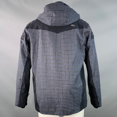 KJUS Size M Formula SE Black Grey Navy Plaid Polyamide Blend Ski Jacket