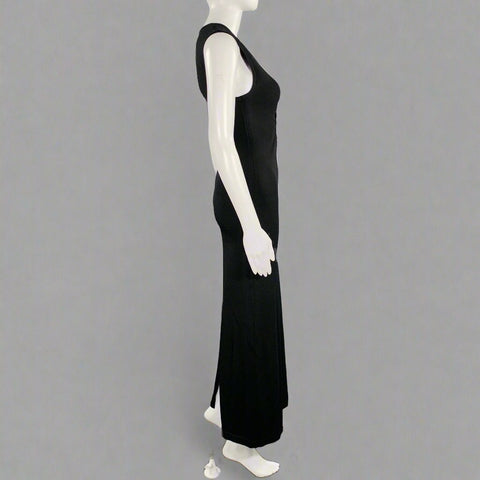 DISSH Size S Black Viscose Blend Cut Out Sleeveless Long Dress – Sui Generis Designer Consignment