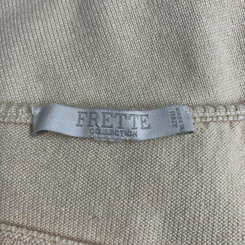 FRETTE Size L Cream Silk Cashmere Tank Casual Top