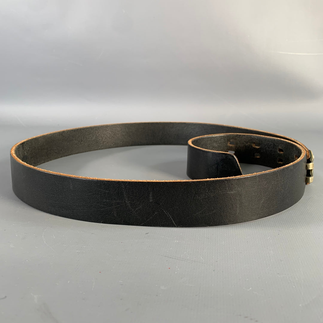 BILLY KIRK Size 32 Black Leather Claw Buckle Belt