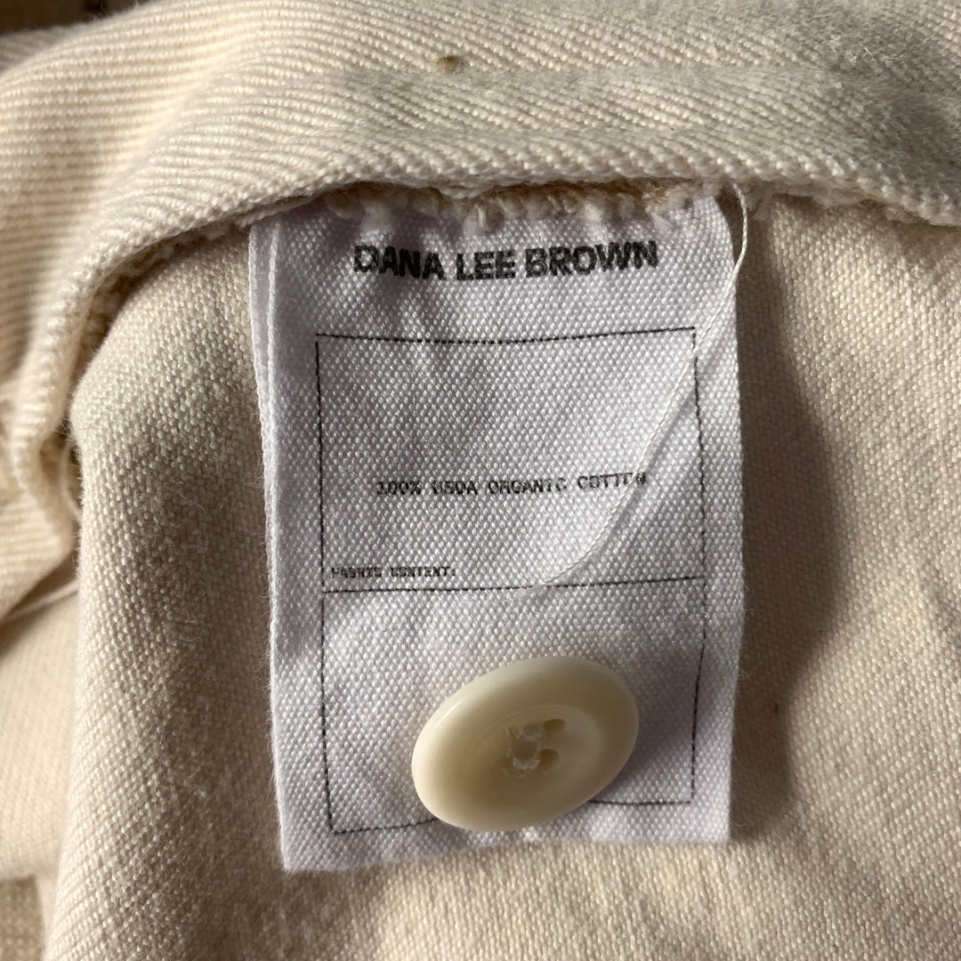 DANA LEE BROWN Size L Cream Cotton Pants