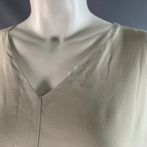 RICK OWENS Size L Cream Satin Blouse