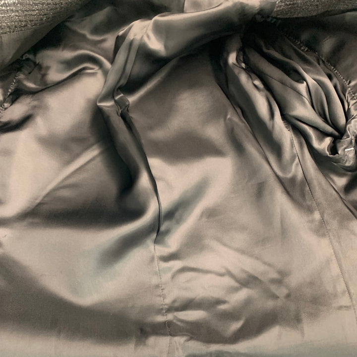 CoSTUME NATIONAL Size 42 Black Metallic Viscose Blend Peak Lapel Suit