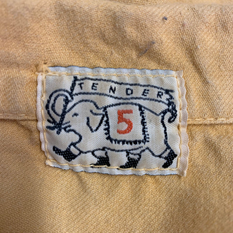 TENDER CO. Size L Yellow Cotton Buttoned Jacket