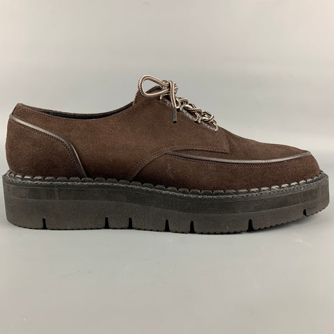 FOOT THE COACHER Taille 8 Chaussures à lacets en daim marron et noir