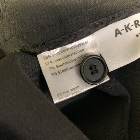 AKRIS Size 6 Black Polyester Wide Leg Dress Pants