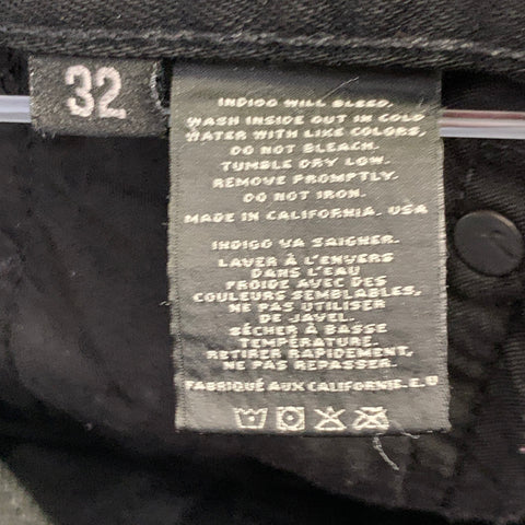 J.BRAND Size 32 Kane Black Cotton Blend Slim Straight Jeans