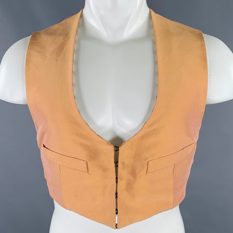 JEAN PAUL GAULTIER Taille M Gilet Court Tissus Mixtes Or Bordeaux