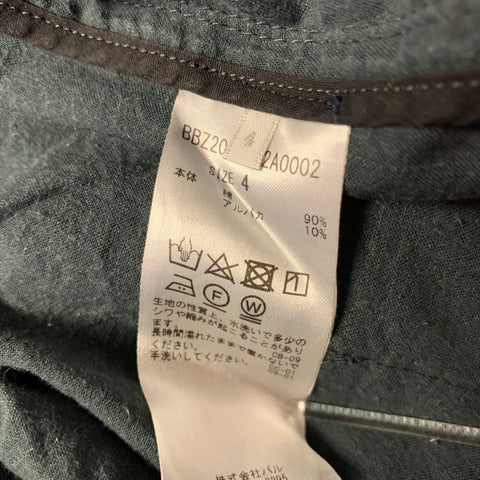 PHLANNEL Size 32 Grey Cotton Alpaca Drawstring Casual Pants