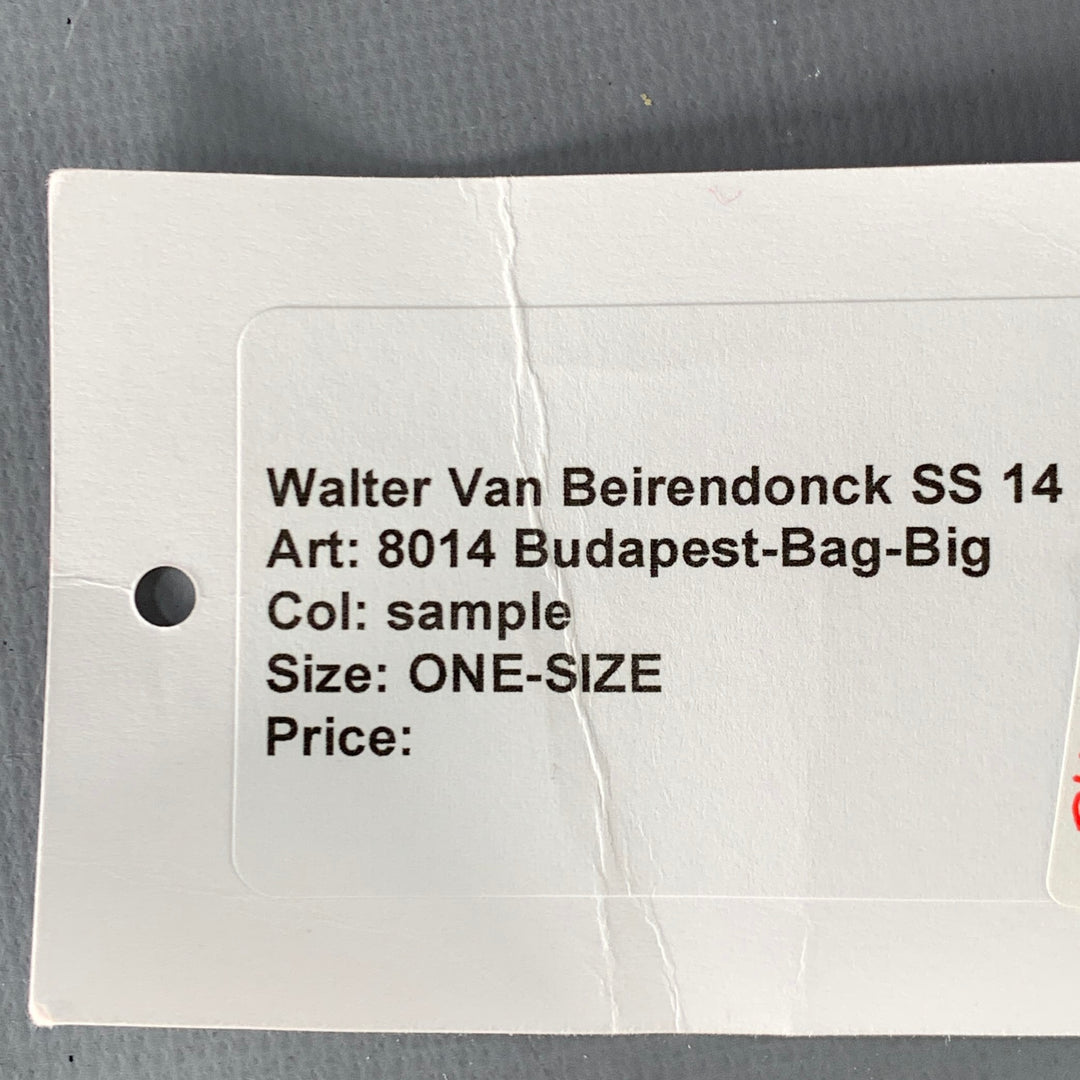 WALTER VAN BEIRENDONCK SS14 Budapest Black Multi Color Embroidered Cotton Crossbody Bag