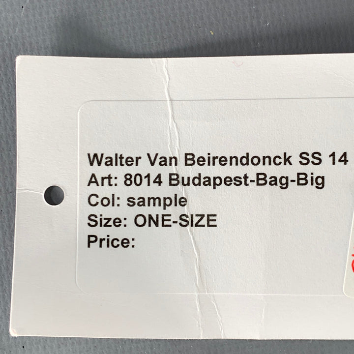 WALTER VAN BEIRENDONCK SS14 Budapest Black Multi Color Embroidered Cotton Crossbody Bag