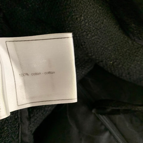CHANEL Size M Black Cotton Wide Leg Casual Pants