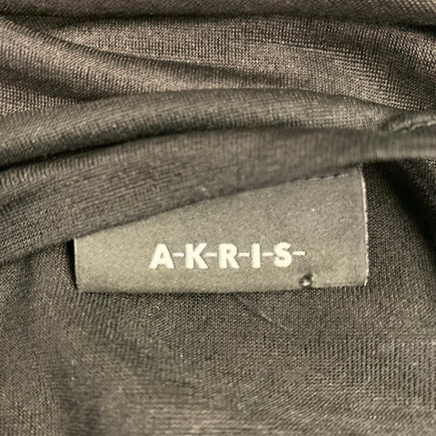 AKRIS Size 6 Black Silk T-Shirt Casual Top