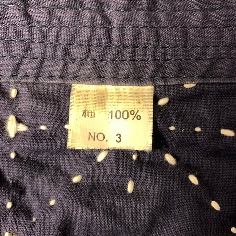 NO BRAND Size M Navy White Geometric Cotton Robe Jacket