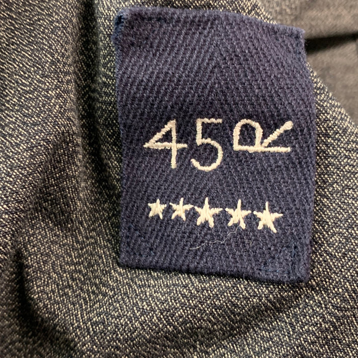 45rpm Size L Grey Cotton Notch Lapel Sport Coat