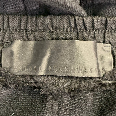 HAIDER ACKERMANN Size M Black Cotton Elastic Waistband Casual Pants
