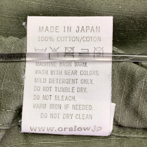 ORSLOW Size M Green Cotton Elastic Waistband Casual Pants