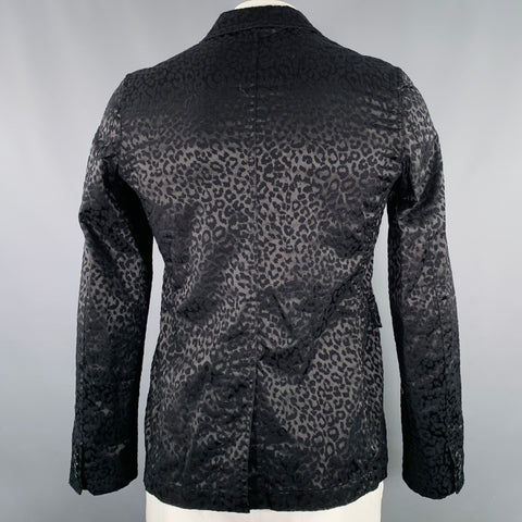COMME des GARCONS Size L Black Jacquard Cotton Blend Jacket