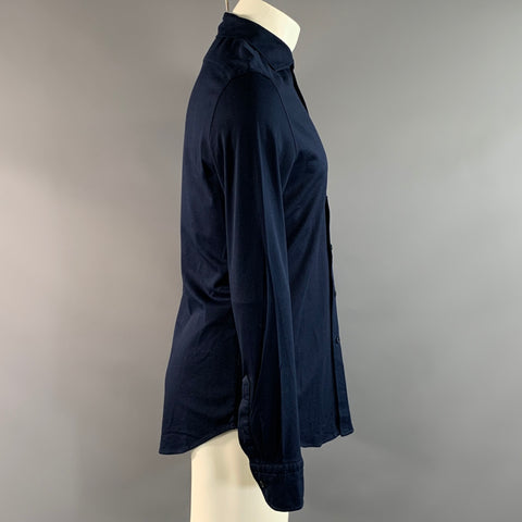 PAUL & SHARK Size M Navy Cotton Button Up Long Sleeve Shirt