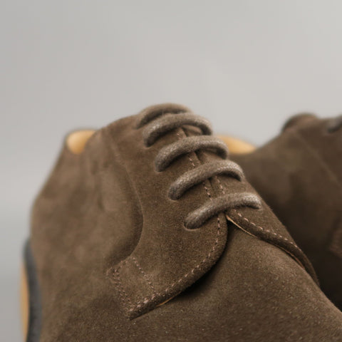 DRIES VAN NOTEN Size US 7 Brown Solid Suede Crepe Sole Lace Up Shoes